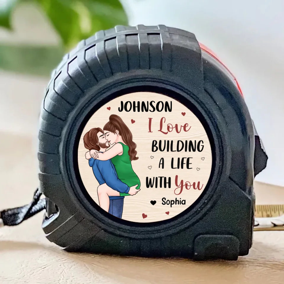 You Make My Heart Smile - Couple Personalized Custom Tape Measure - Gift For Husband Wife, Anniversary