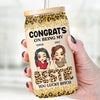 In The Cookie Of Life, Friends Are The Chocolate Chips - Bestie Personalized Custom Glass Cup, Iced Coffee Cup - Gift For Best Friends, BFF, Sisters