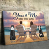 You And Me And The Fur Babies - Dog & Cat Personalized Custom Horizontal Canvas - Gift For Pet Owners, Pet Lovers