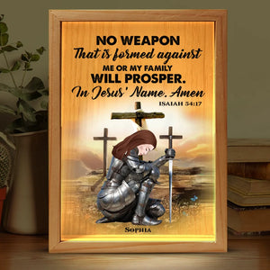 Isaiah 54 17 - Family Personalized Custom Frame Light Box - Gift For Yourself, Best Friends, Siblings, Family Members