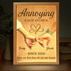 You And I Are A Perfect Fit - Couple Personalized Custom Frame Light Box - Gift For Husband Wife, Anniversary