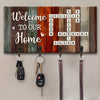 Home Is My Favorite Place - Family Personalized Custom Home Decor Key Hanger, Key Holder - House Warming Gift For Family Members