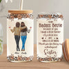Sisters Make The Best Of Friends - Bestie Personalized Custom Glass Cup, Iced Coffee Cup - Gift For Best Friends, BFF, Sister