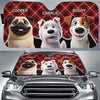 Double The Trouble, Double The Fun- Dog & Cat Personalized Custom Auto Windshield Sunshade, Car Window Protector - Gift For Pet Owners, Pet Lovers