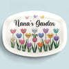 Grandma’s Love Helps Kids Bloom - Family Personalized Custom Platter - Gift For Mom, Grandma