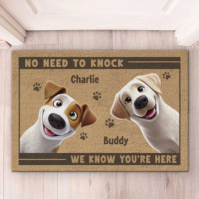Custom Home Decor Decorative Mat - Personalized Birthday Gifts For Dog Cat Lovers, Dog Dad And Mom, Cat Owners - Paws Before People In This Happy Home
