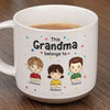 Because Every Grandma Deserves A Little Extra Love - Family Personalized Custom Printed Pottery Mug - Gift For Mom, Grandma