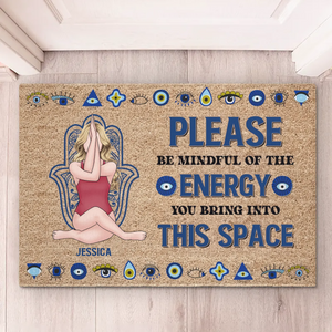 Yoga Is My Therapy - Yoga Personalized Custom Home Decor Decorative Mat - House Warming Gift For Yoga Lovers