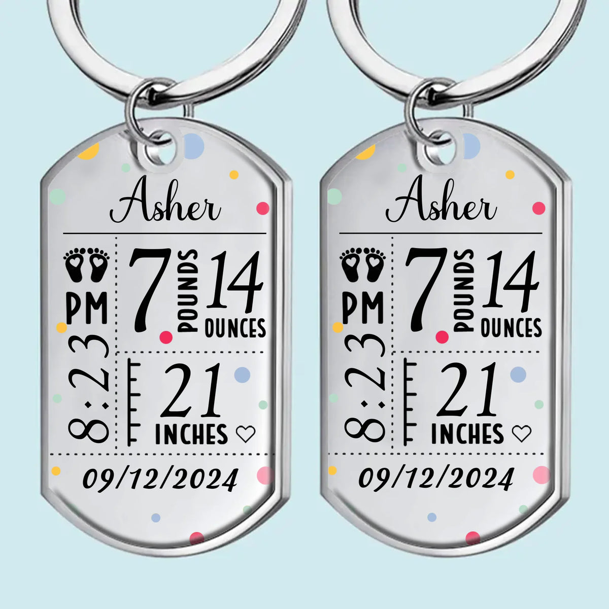 A Tiny Miracle, A Lifetime Of Love - Family Personalized Custom Keychain - Mother's Day, Baby Shower Gift, Gift For First Mom