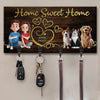 A Sweet Way To Keep Your Keys And Memories Close - Family Personalized Custom Home Decor Key Hanger, Key Holder - House Warming Gift For Family Members, Pet Owners, Pet Lovers