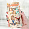 A Fur Mom’s Love Is Forever - Dog & Cat Personalized Custom Glass Cup, Iced Coffee Cup -  Gift For Pet Owners, Pet Lovers