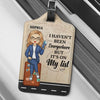Travel Far, Live Fully - Travel Personalized Custom Luggage Tag - Holiday Vacation Gift, Gift For Adventure Travel Lovers