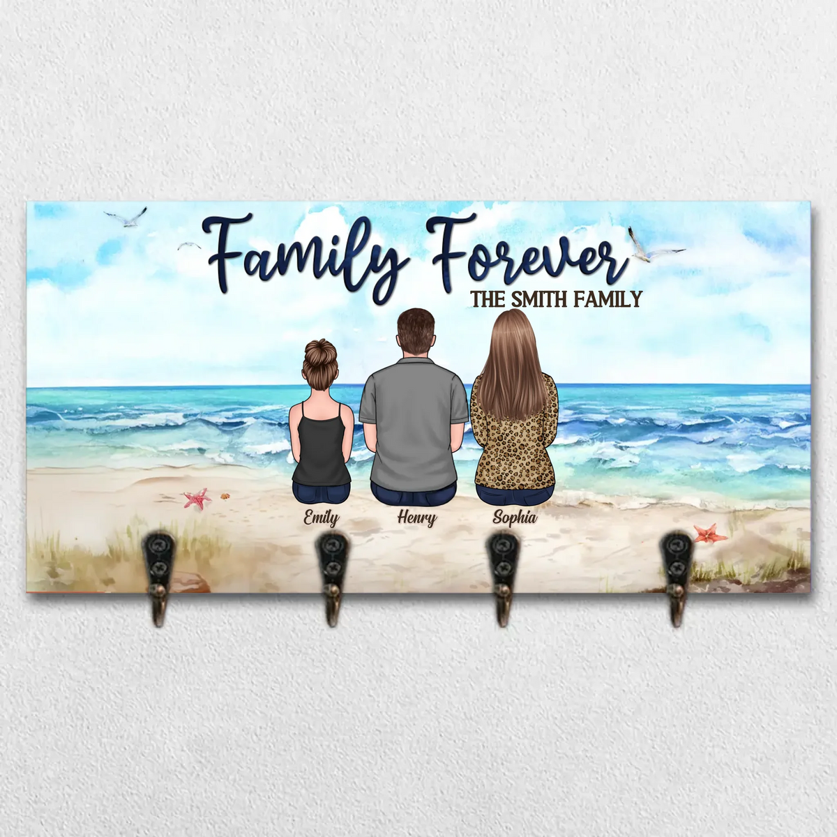 Every Family Has A Story Welcome Ours - Family Personalized Custom Home Decor Key Hanger, Key Holder - House Warming Gift For Family Members