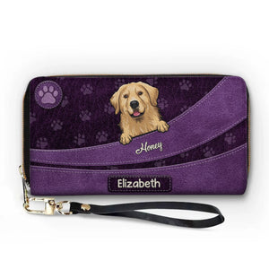 Purrfect Love, Pawsome Life - Dog & Cat Personalized Custom Leather Long Wallet - Gift For Pet Owners, Pet Lovers