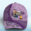 Happiness Is A Tent And Good Company - Camping Personalized Custom Hat, All Over Print Classic Cap - Gift For Camping Lovers