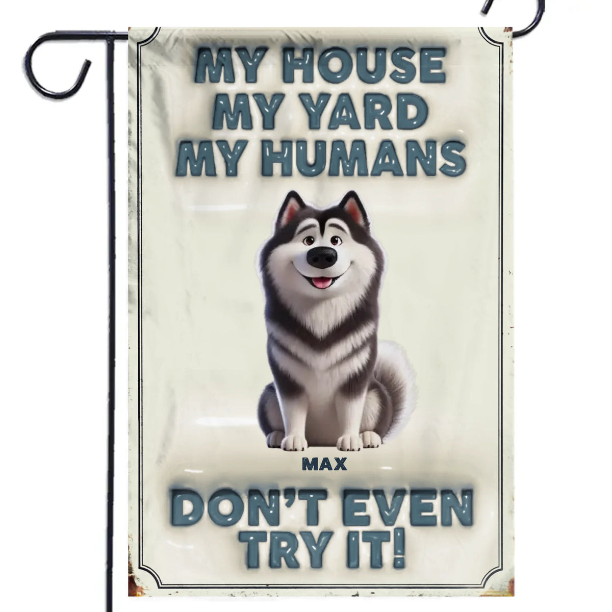 No Entry Without Treats - Dog & Cat Personalized Custom 3D Inflated Effect Printed Flag - Gift For Pet Owners, Pet Lovers