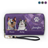 Furry Friend, Endless Love - Dog & Cat Personalized Custom Leather Long Wallet - Gift For Pet Owners, Pet Lovers