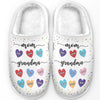 From Grandma To Mom, The Love Never Ends - Family Personalized Custom Fluffy Slippers - Mother's Day, Gift For Mom, Grandma