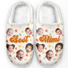 Custom Photo Mom, The Queen Of Our Hearts - Family Personalized Custom Fluffy Slippers - Mother's Day, Gift For Mom, Grandma