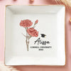 Blooming Into Success - Family Personalized Custom Jewelry Dish - Graduation Gift For Family Members, Siblings, Brothers, Sisters