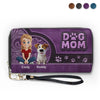 Furry Love, Forever Bond - Dog Personalized Custom Leather Long Wallet - Gift For Pet Owners, Pet Lovers