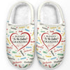 Blessed To Be Called Grandma - Family Personalized Custom Fluffy Slippers - Mother's Day, Gift For Mom, Grandma