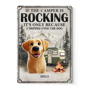 Welcome To Camp Wagging Tails - Dog Personalized Custom Home Decor Metal Sign - House Warming Gift For Pet Owners, Pet Lovers