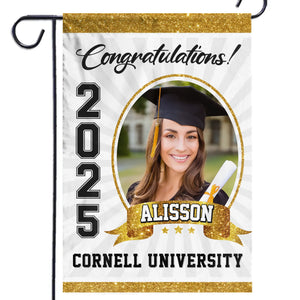 Custom Photo Dreams Turned Into Reality - Family Personalized Custom Flag - Graduation Gift For Family Members, Siblings, Brothers, Sisters