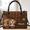 Furry Friends, Forever In My Heart - Dog Personalized Custom Leather Handbag - Gift For Pet Owners, Pet Lovers