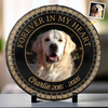 Custom Photo In Loving Memory Of A Faithful Friend - Memorial Personalized Custom Round Shaped Stone With Stand - Sympathy Gift For Pet Owners, Pet Lovers