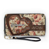 The Heart Of The Family - Family Personalized Custom Leather Long Wallet - Mother's Day, Gift For Mom, Grandma