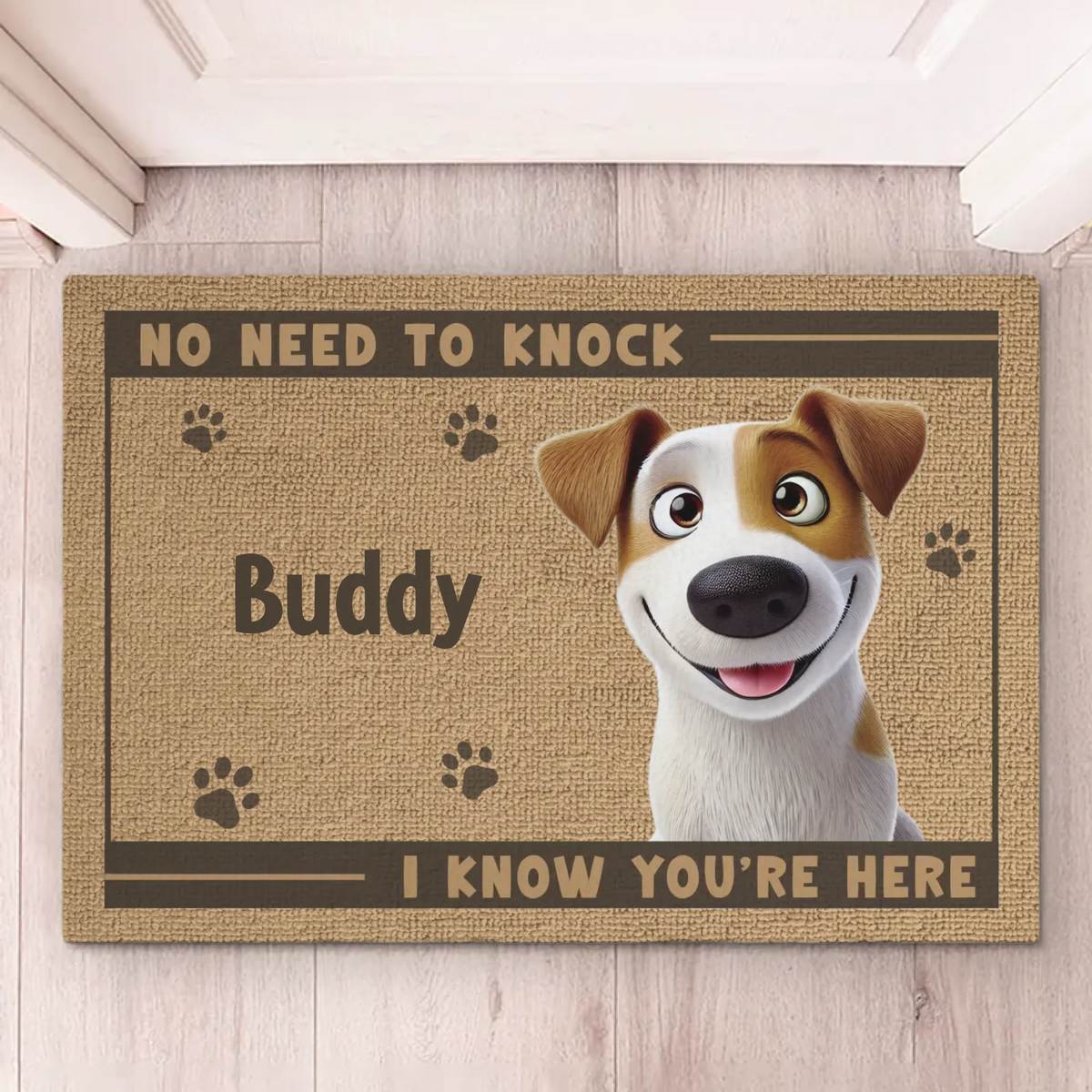 I Know You're Here - Dog & Cat Personalized Custom Home Decor Decorative Mat - New Arrival, House Warming Gift For Pet Owners, Pet Lovers