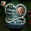 Custom Photo I'm Always With You, Forever Missed - Memorial Personalized Custom Garden Solar Light - Sympathy Gift For Family Members