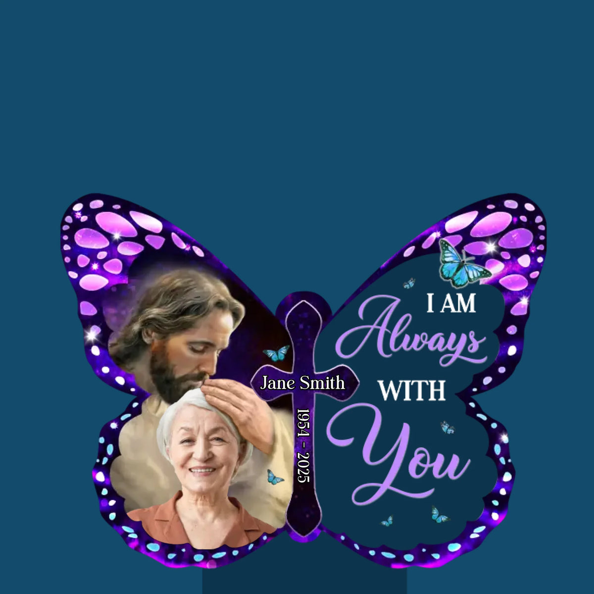 Custom Photo Forever A Part Of Us - Memorial Personalized Custom Garden Solar Light - Sympathy Gift For Family Members