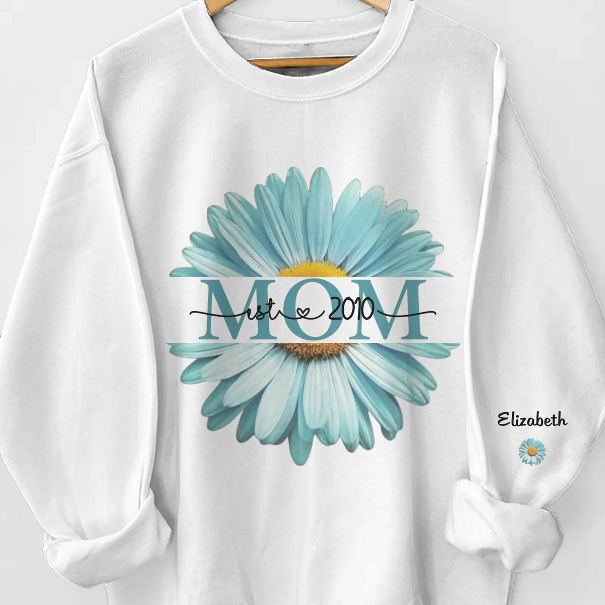 A Love That Blossoms - Family Personalized Custom Unisex Sweatshirt, Hoodie With Design On Sleeve - Mother's Day, Gift For Mom, Grandma
