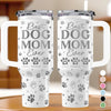 Rescued By My Dog Every Day - Dog Personalized Custom Engraved 40oz Tumbler With Handle - Gift For Pet Owners, Pet Lovers