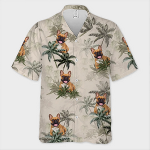 Custom Photo Dog Vibes And Beach Tides - Dog & Cat Personalized Custom Unisex Tropical Hawaiian Aloha Shirt - Summer Vacation Gift, Gift For Pet Owners, Pet Lovers