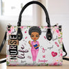 Sweet As Roses, Strong As Steel - Nurse Personalized Custom Leather Handbag - Appreciation, Thank You Gift, Nurse Life, Doctor Life