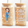 Saving Lives One Cup At A Time - Nurse Personalized Custom Glass Cup, Iced Coffee Cup - Appreciation, Thank You Gift, Nurse Life, Doctor Life