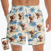 Custom Photo Tropic Like It’s Paw-Sible - Dog & Cat Personalized Custom Tropical Hawaiian Aloha Men Beach Shorts - Summer Vacation Gift For Pet Owners, Pet Lovers