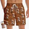 Custom Photo Sandy Paws & Aloha Days - Dog & Cat Personalized Custom Tropical Hawaiian Aloha Men Beach Shorts - Summer Vacation Gift For Pet Owners, Pet Lovers