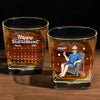 Retired And Loving It - Coworker Personalized Custom Square Whiskey Glass - Appreciation, Retirement Gift For Coworkers, Work Friends, Colleagues