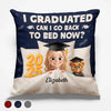 Graduation Complete Time to Sleep - Family Personalized Custom 3D Inflated Effect Printed Pillow - Graduation Gift For Family Members, Siblings, Brothers, Sisters