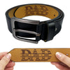 Strength, Style, And Family - Family Personalized Custom Engraved Leather Belt - Father's Day, Gift For Dad, Grandpa