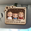 Hurry Home To Us - Family Personalized Custom Car Visor Clip - Father's Day, Gift For Dad, Grandpa