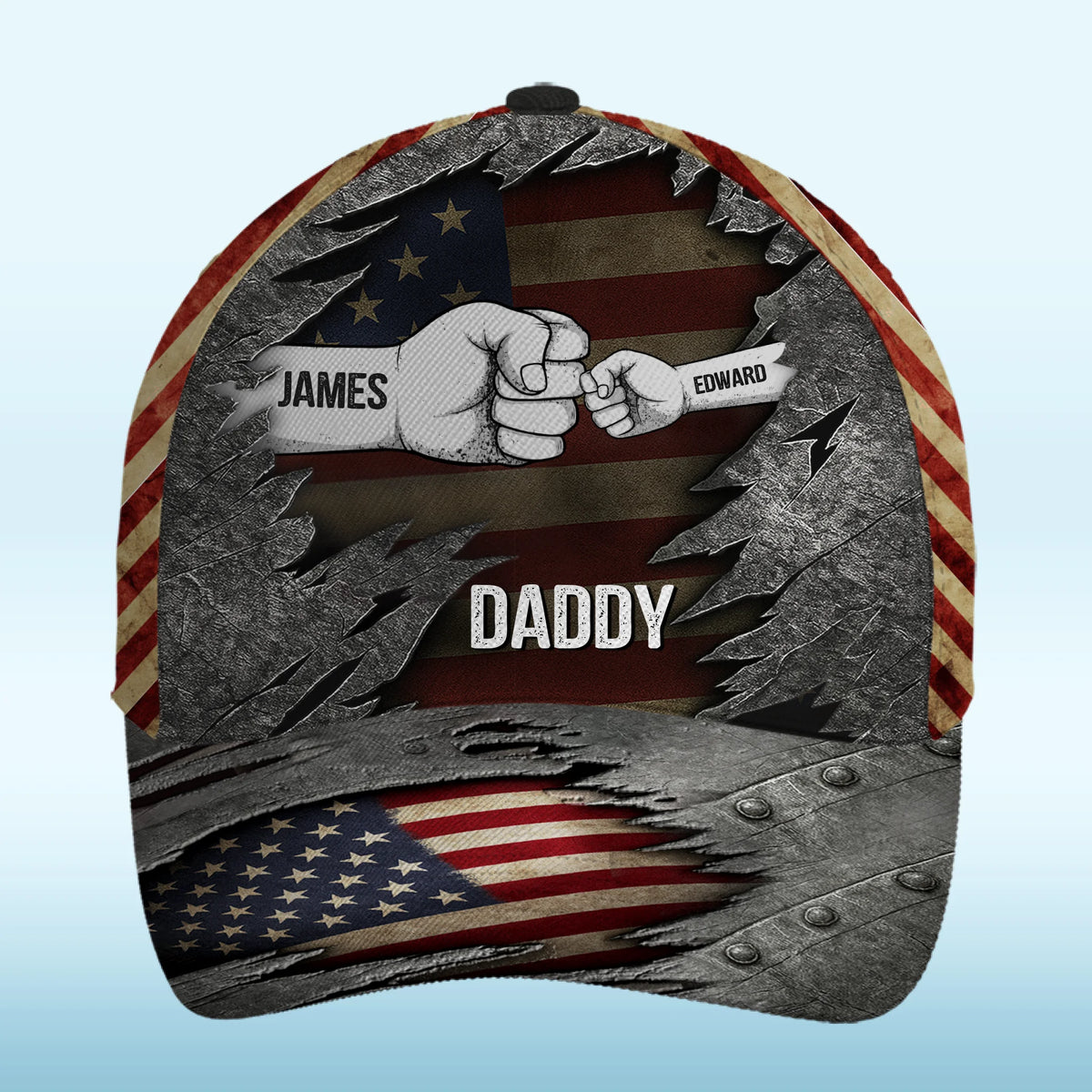 Together We Fight - Family Personalized Custom Hat, All Over Print Classic Cap - Father's Day, Gift For Dad, Grandpa