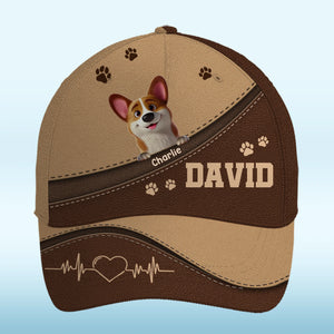 Paws Down, Best Dad Ever - Dog Personalized Custom Hat, All Over Print Classic Cap - Father's Day, Gift For Pet Owners, Pet Lovers