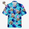 Custom Photo Stay Chill With My Fluffy Crew - Dog & Cat Personalized Custom Unisex Tropical Hawaiian Aloha Shirt - Summer Vacation Gift, Gift For Pet Owners, Pet Lovers