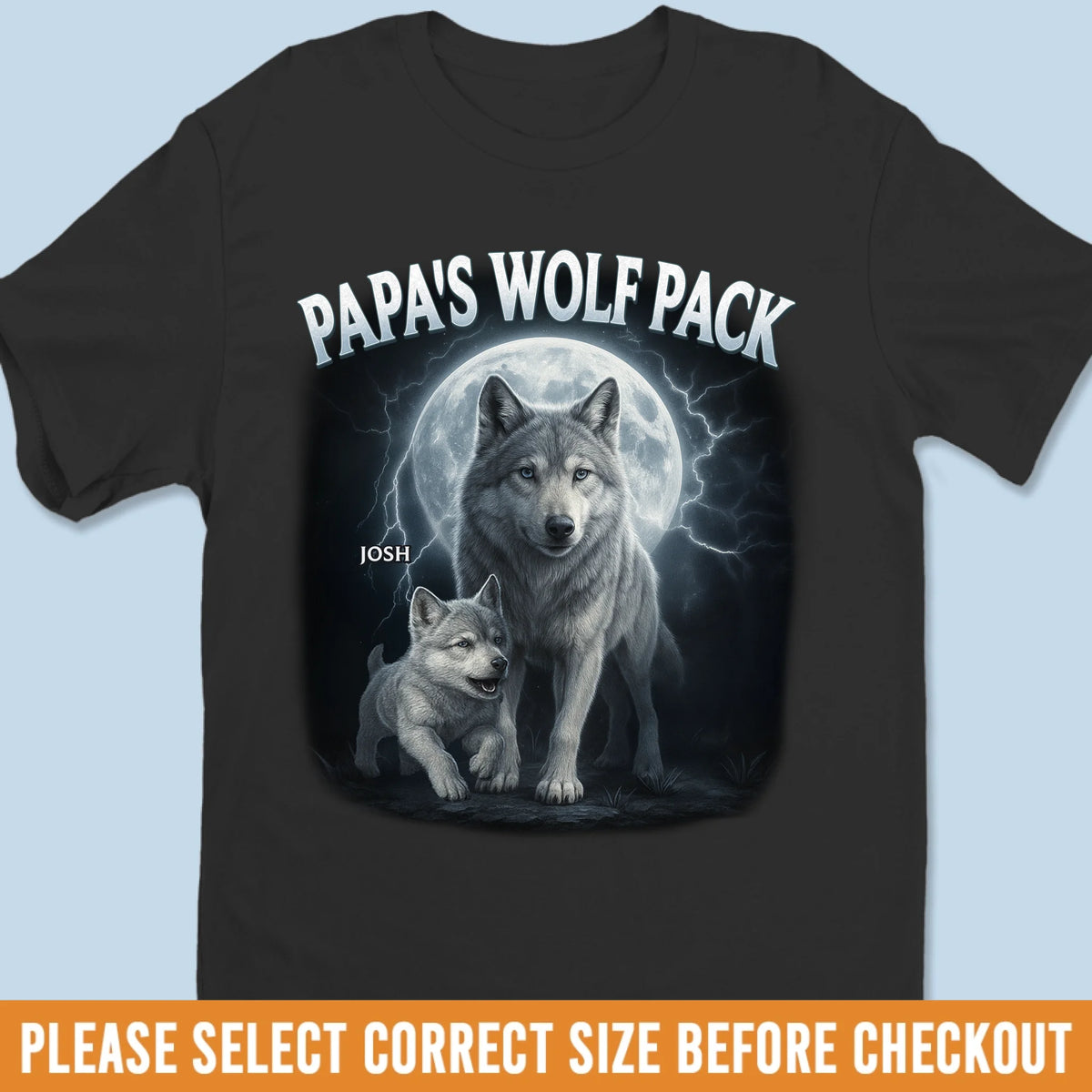 Wolf Pack Forever - Family Personalized Custom Unisex T-shirt, Premium T-shirt, Hoodie - Father's Day, Gift For Dad, Grandpa