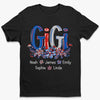 Proud Gigi Vibes - Family Personalized Custom Unisex T-shirt, Premium T-shirt, Hoodie - 4th Of July, Gift For Mom, Grandma